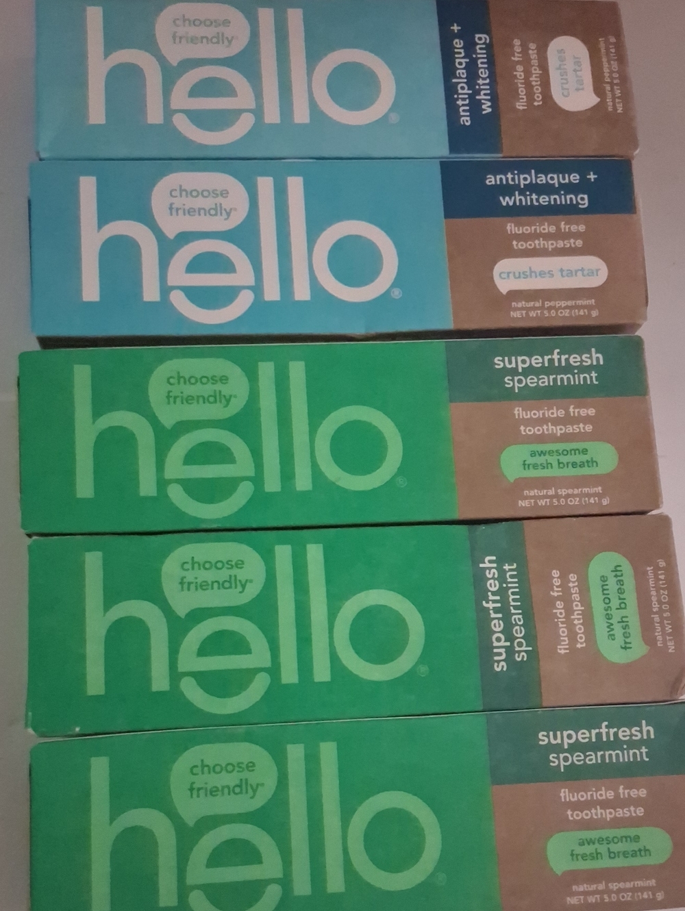 5 Brand New HELLO Toothpaste